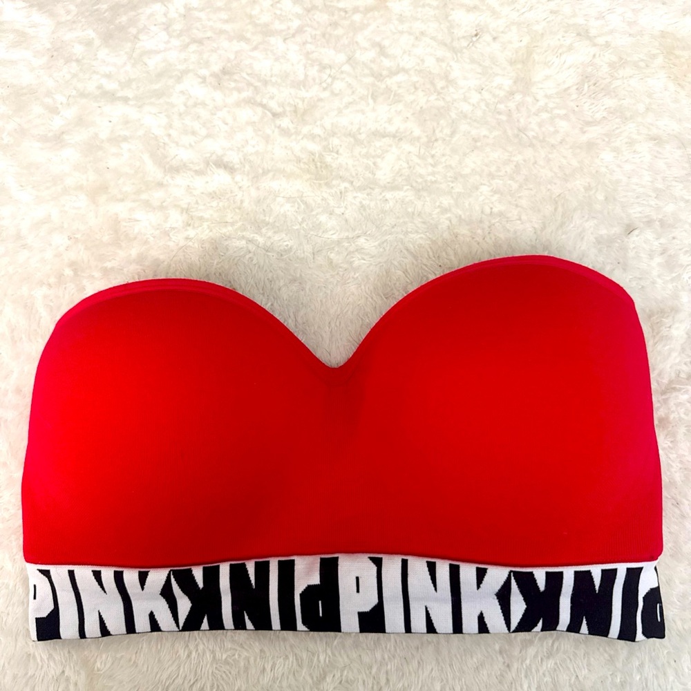 Pink Victoria’s Secret’s Cool & Comfy Bandeau Wireless Push-Up Bra